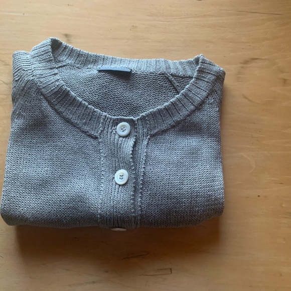 100% Linen Cropped Cardigan - Picture 2 of 3